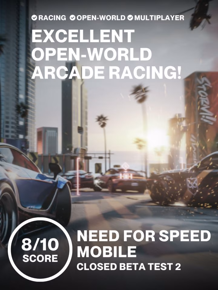 An excellent open-world arcade racing game! | CBT2 Review - Need for Speed Mobile