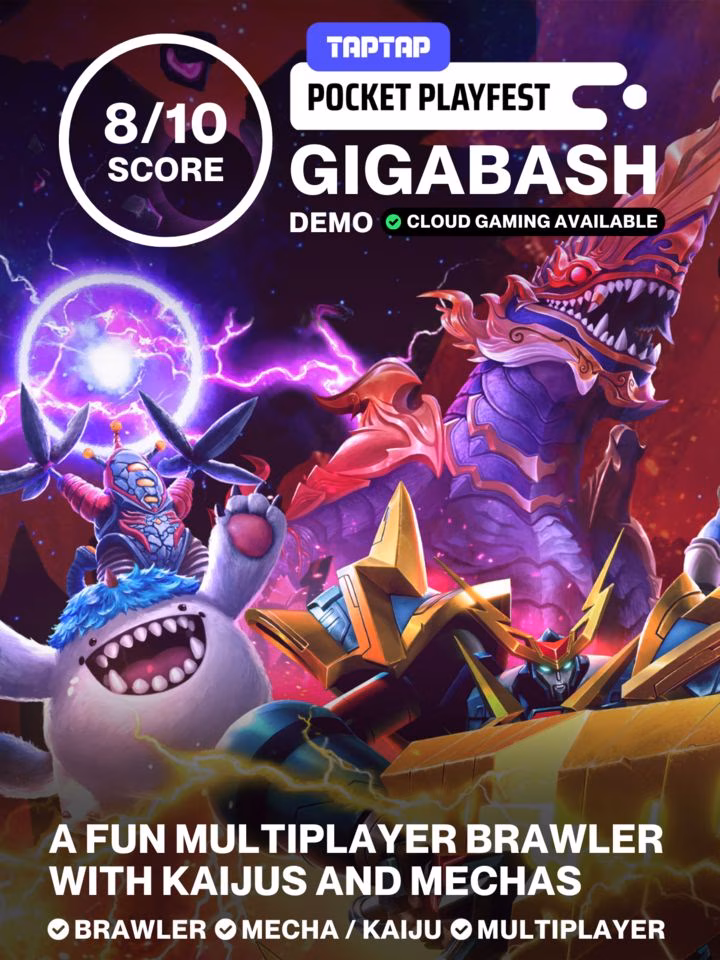 A chaotic fun multiplayer brawler with Kaijus and Mechas for PC, now on Mobile via Cloud | GigaBash