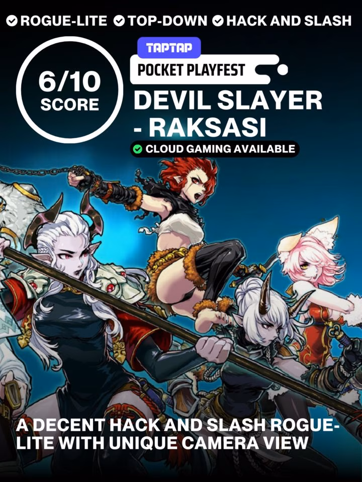 Hack and slash rogue-lite with unique camera view | PC+Mobile (Cloud) - Devil Slayer: Raksasi
