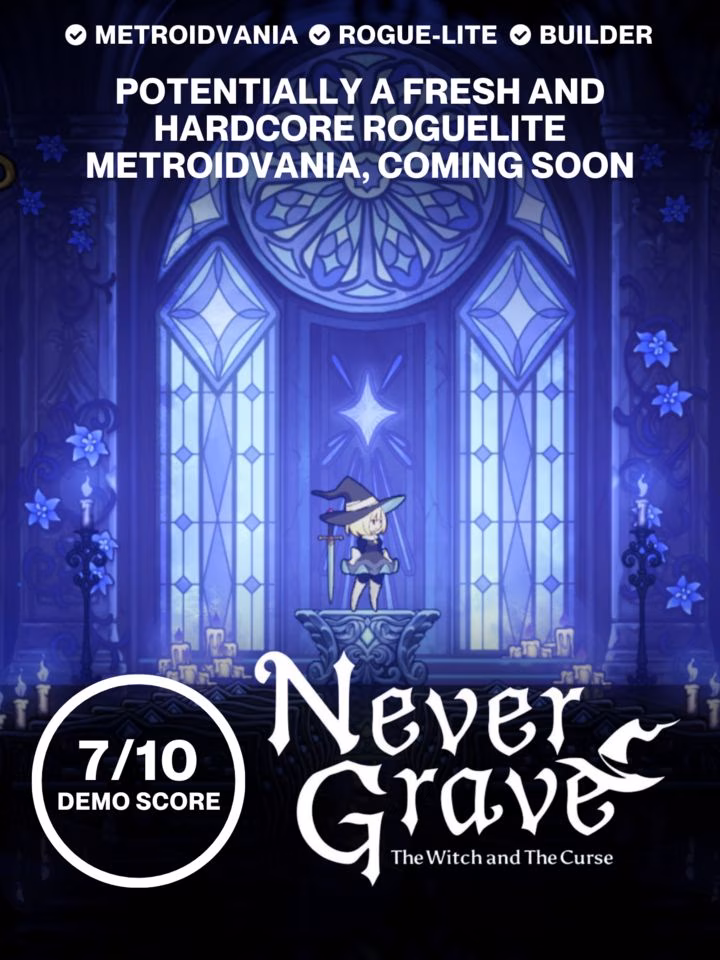 Potentially a fresh and hardcore roguelite metroidvania, coming soon | Demo Review - Never Grave
